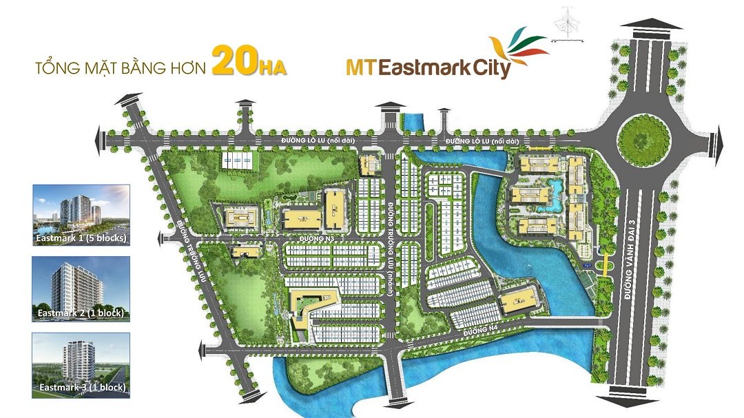 Tổng mặt bằng dự án căn hộ MT EASTMARK CITY